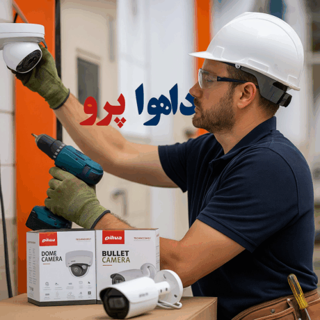 راهنمای خرید دوربین داهوا (انتخاب بر اساس پروژه) با نمایش نصب تخصصی دوربین در محیط واقعی.